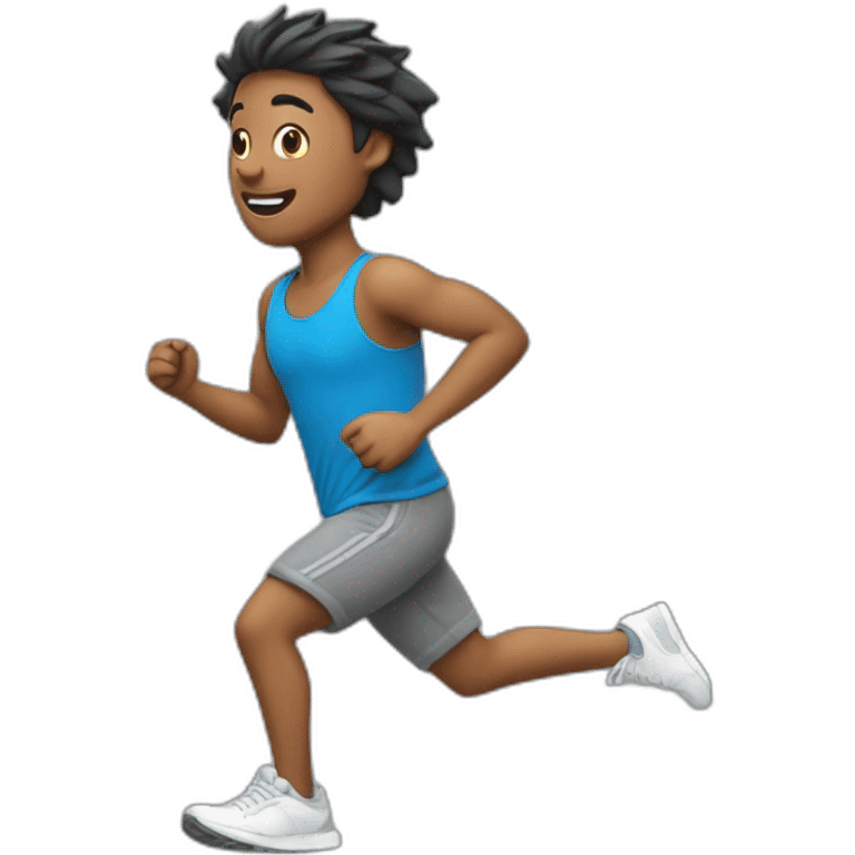 Running from the side in casual attire emoji