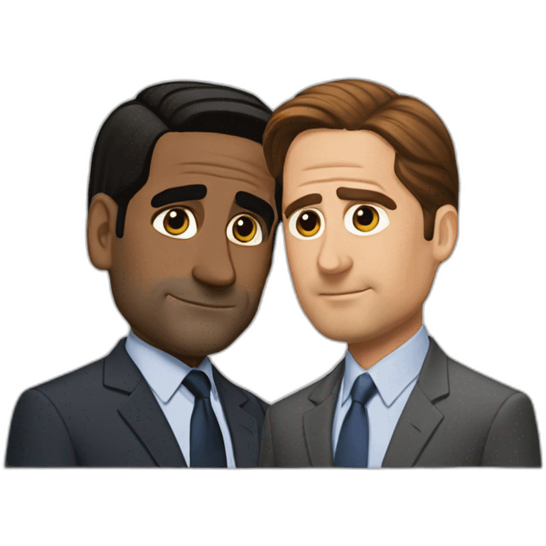 Michael Scott and dwight emoji