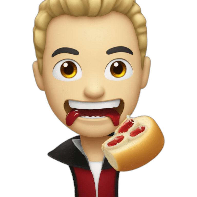 vampire eats rolls emoji