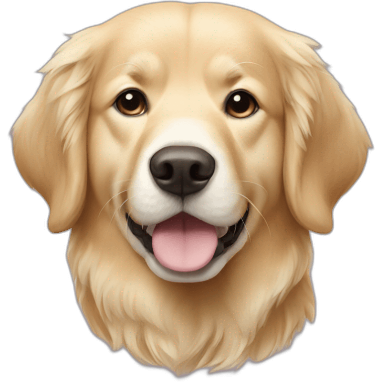 a golden retriever with a white snout emoji