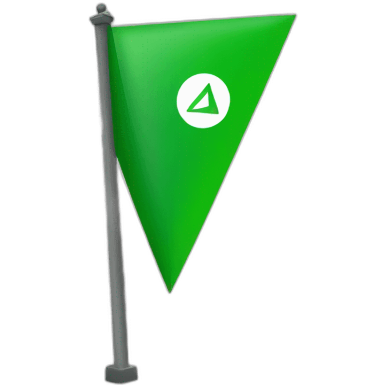 triangular green flag emoji