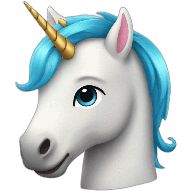 Une licorne cute emoji