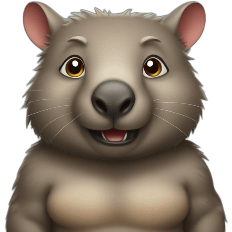 Wombat with six pack emoji