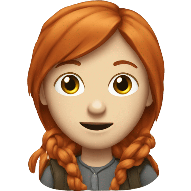 small purse worn by red head student emoji