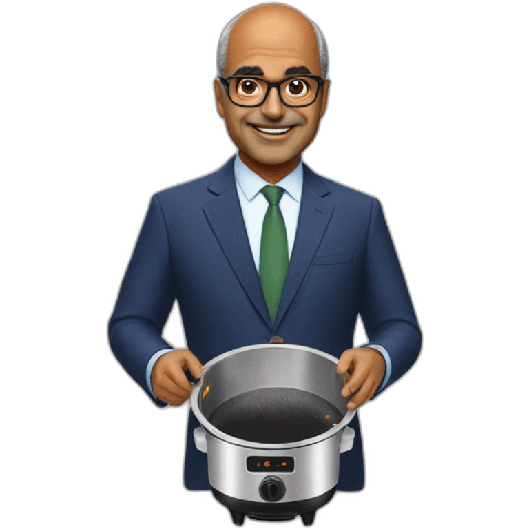 george alagiah with his Deep fat fryer emoji