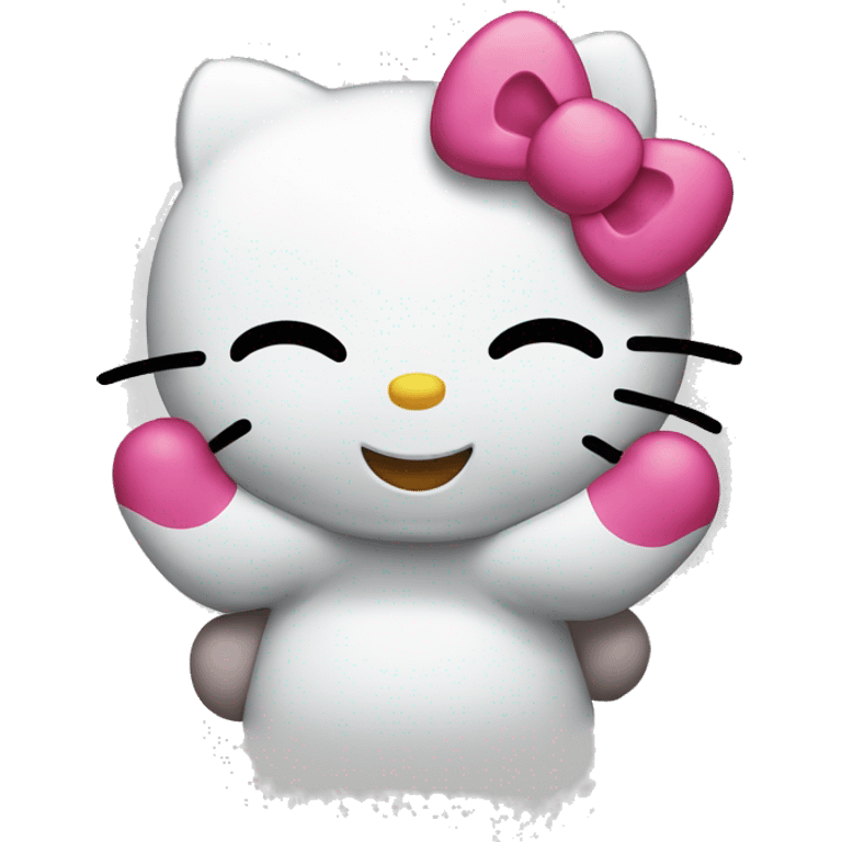 Hello kitty winking  emoji