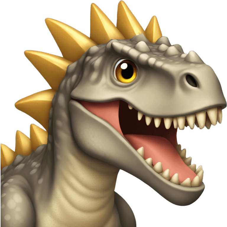 Dinosaur with golden spikes emoji