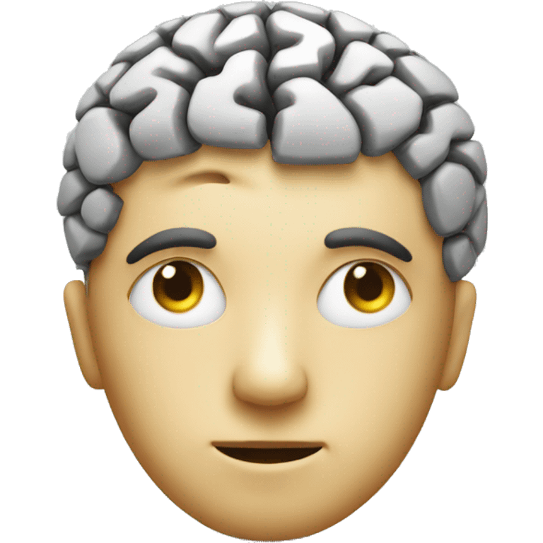 Face with smaller brain emoji