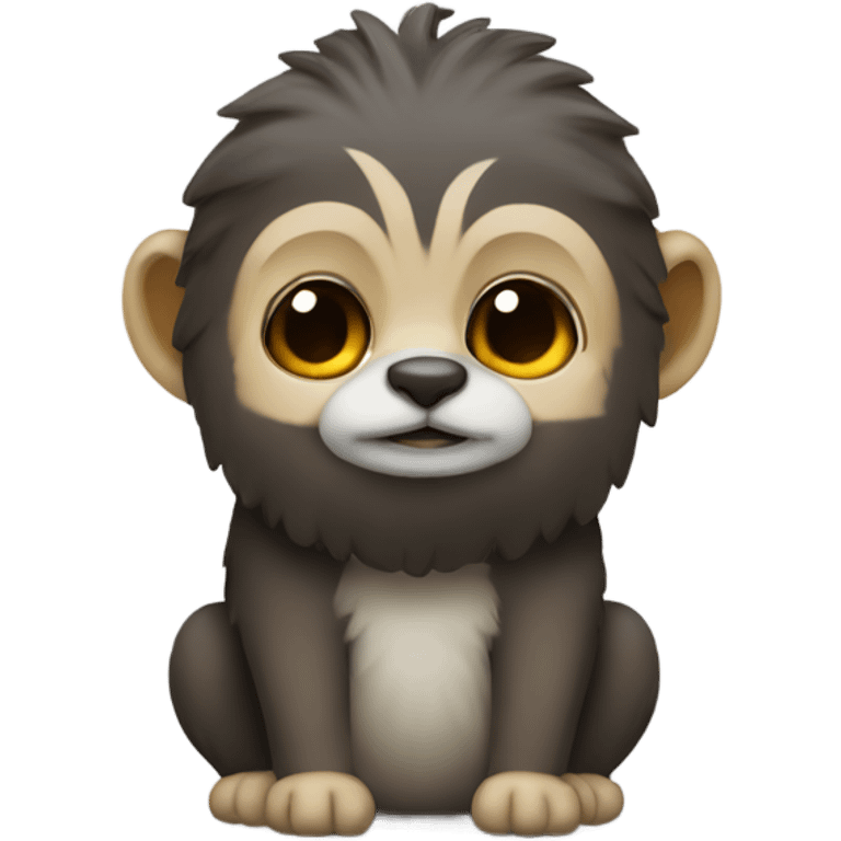 Monito con cara tierna emoji