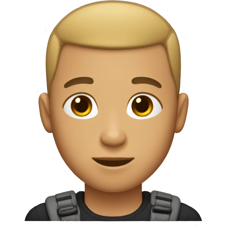 light skin guy with buzz cut emoji