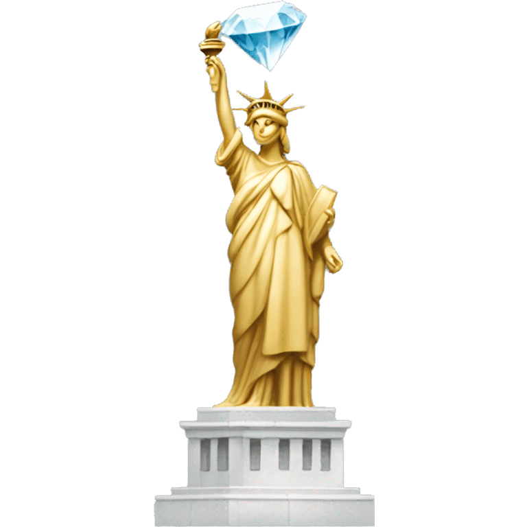 diamond full body liberty statue emoji