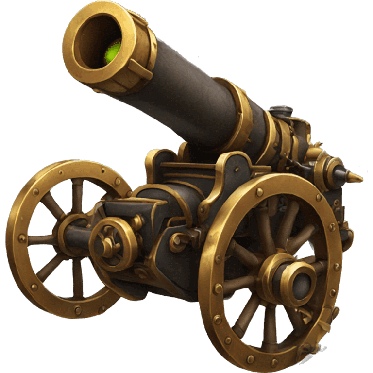 single steampunk pirate artillery canon emoji