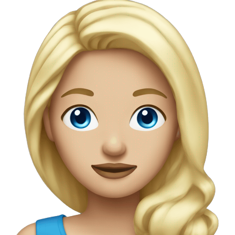 Blue Eyes blonde hair woman emoji