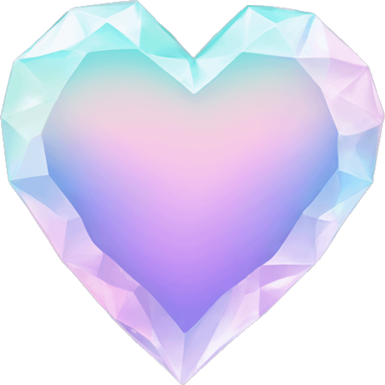 Pastel gradient heart crystal  emoji