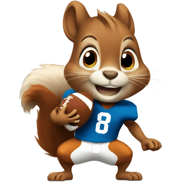 Squirrel playing football  emoji