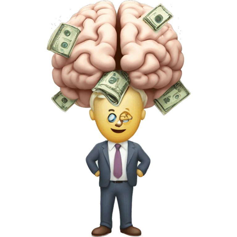 brain with money like ideas emoji