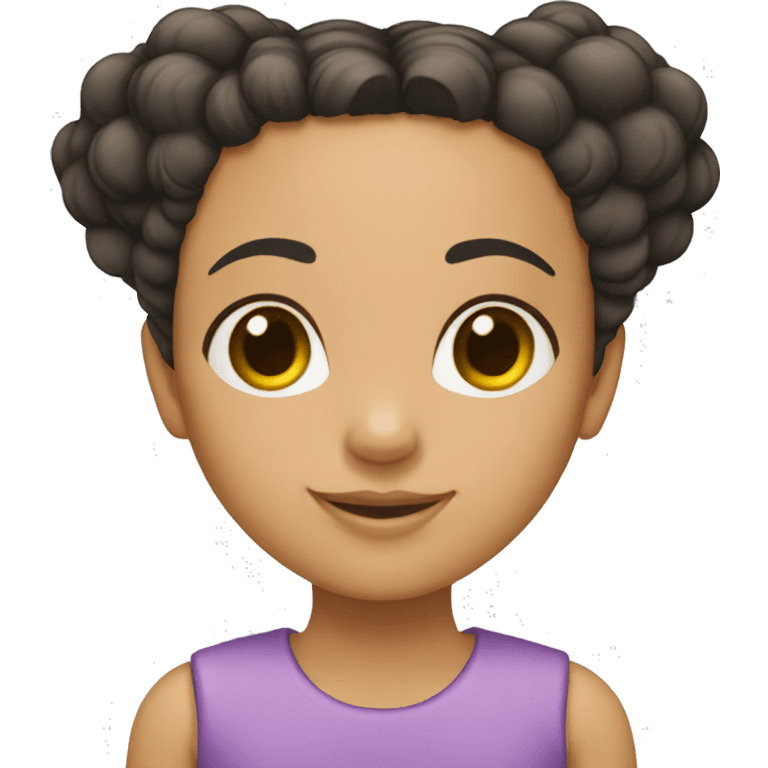 menina branca cabelo preto liso emoji