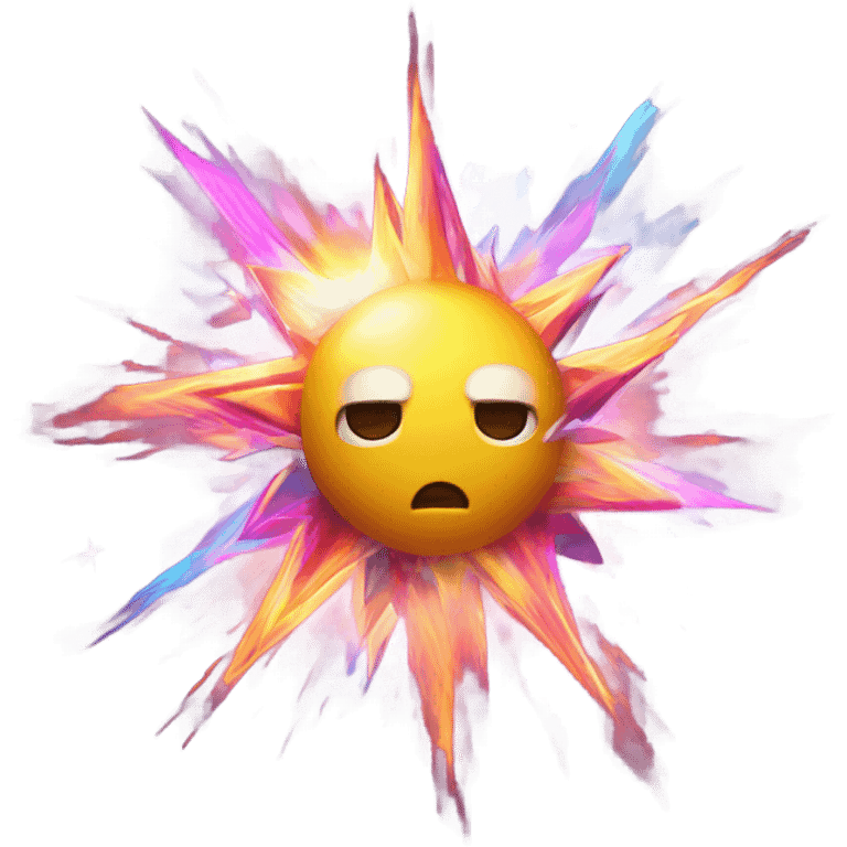 astral projection explosive star contained inside a ball emoji