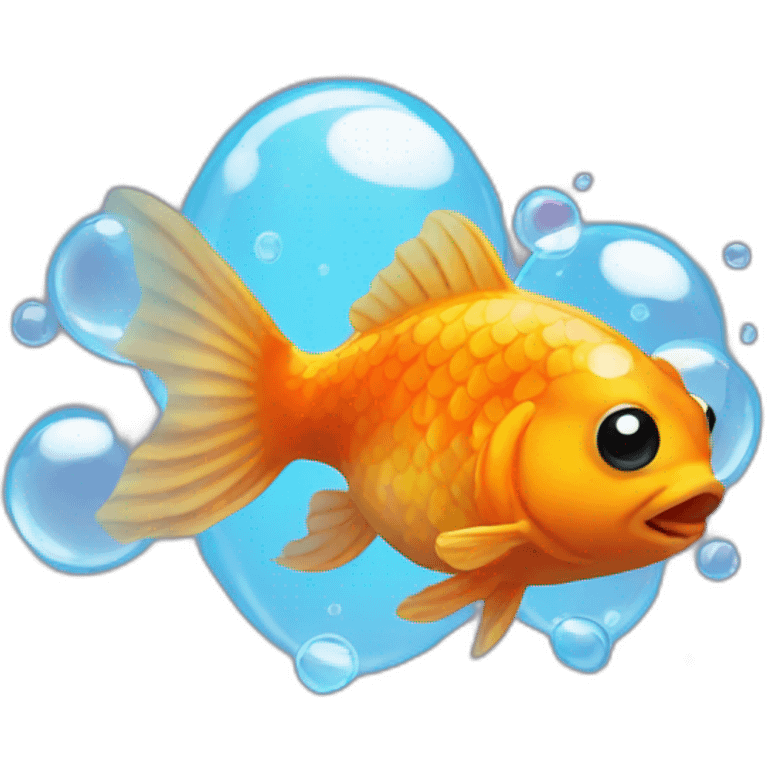 goldfish with bubbles emoji