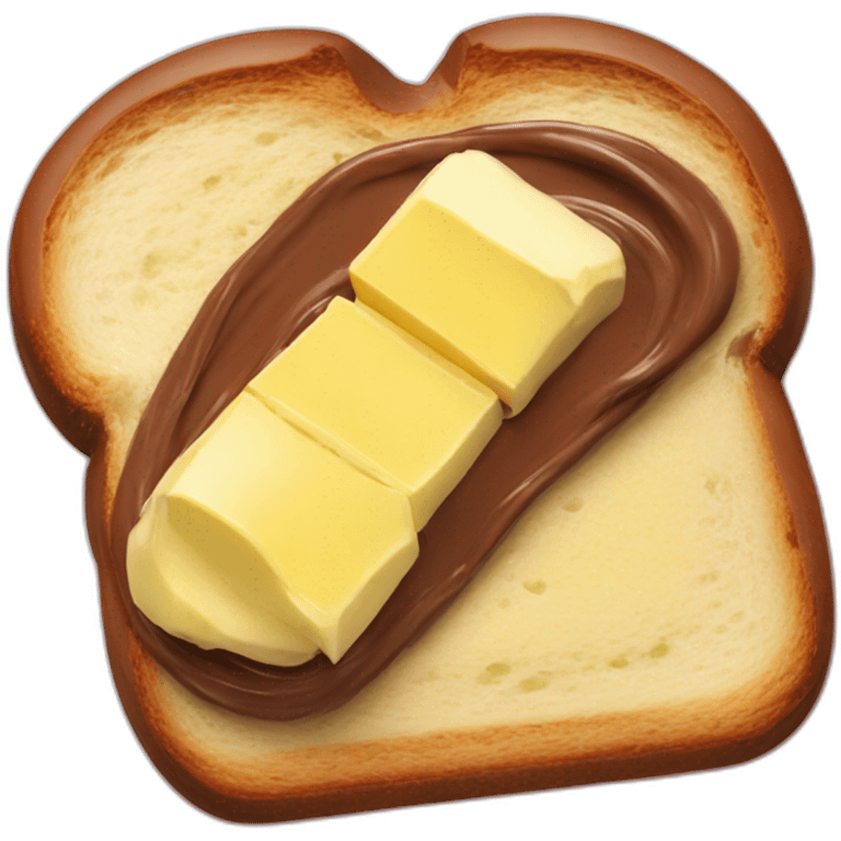 Nutella Brot mit butter emoji