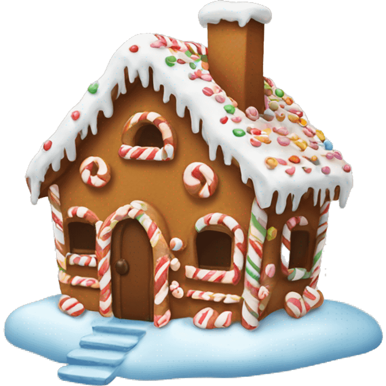 Cute gingerbread house  emoji