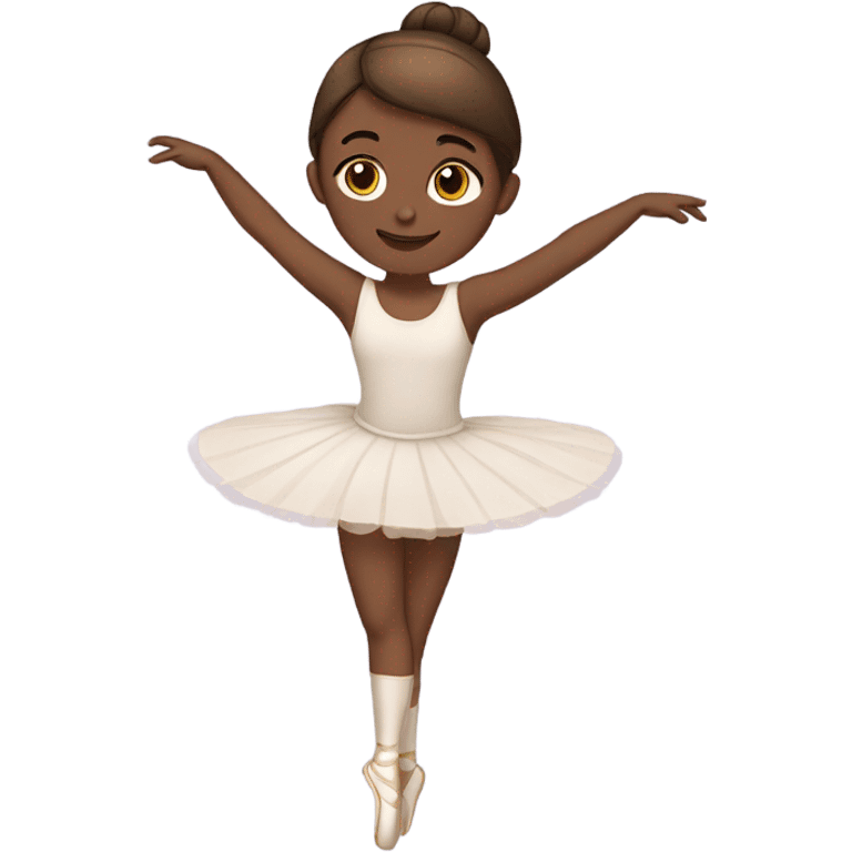 White girl dancing ballet with brown hair  emoji