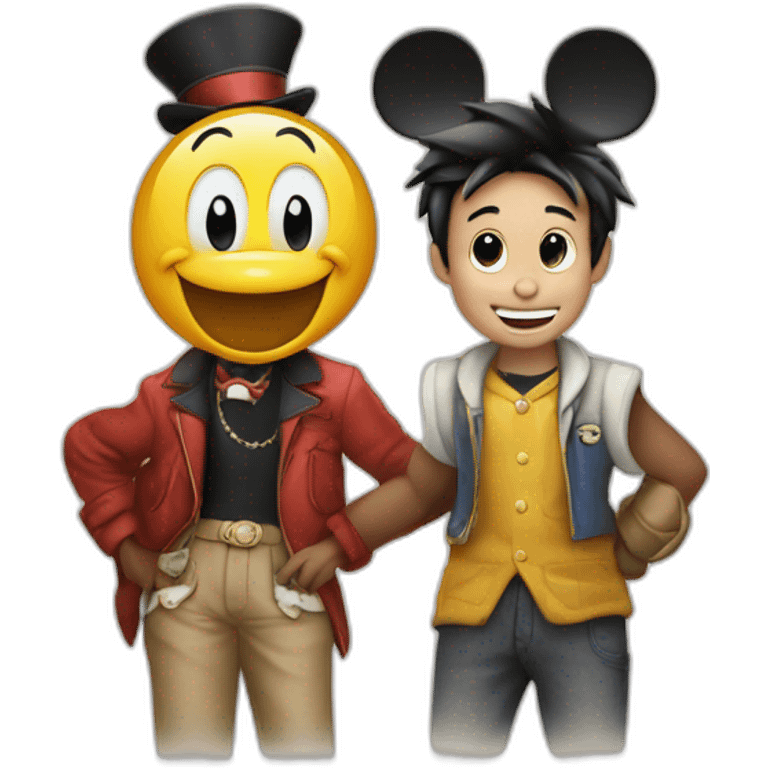 Doigt d’honneur et mickey emoji