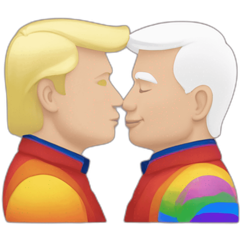 trump-and-putin-kissing,-lgbtq+ friendly, positivity, inclusiveness emoji