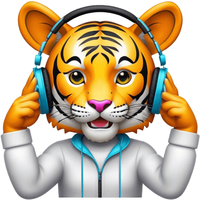 Tiger DJ emoji