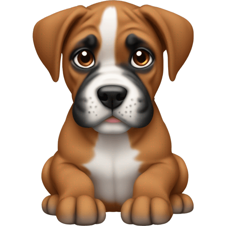 Cute boxer puppy  emoji