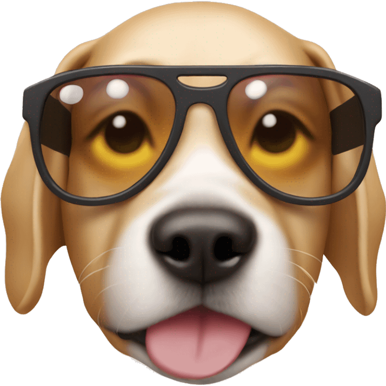 Dog wearing sun glass emoji