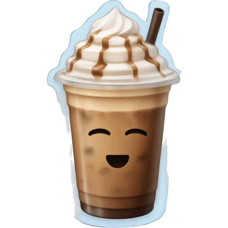 Iced coffee lots of ice no whipped cream  emoji