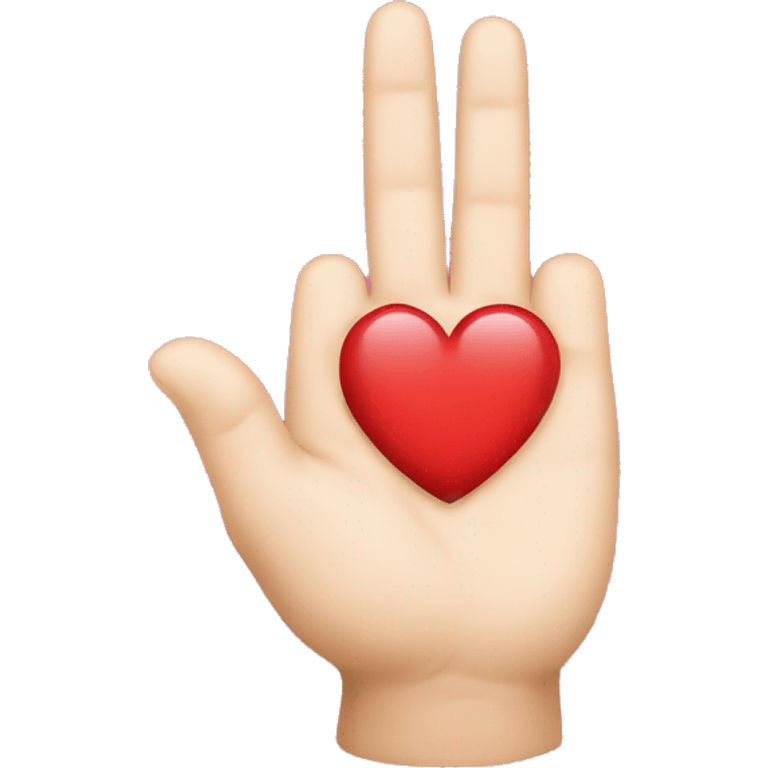 heart using finger but the pinky finger is straight  emoji