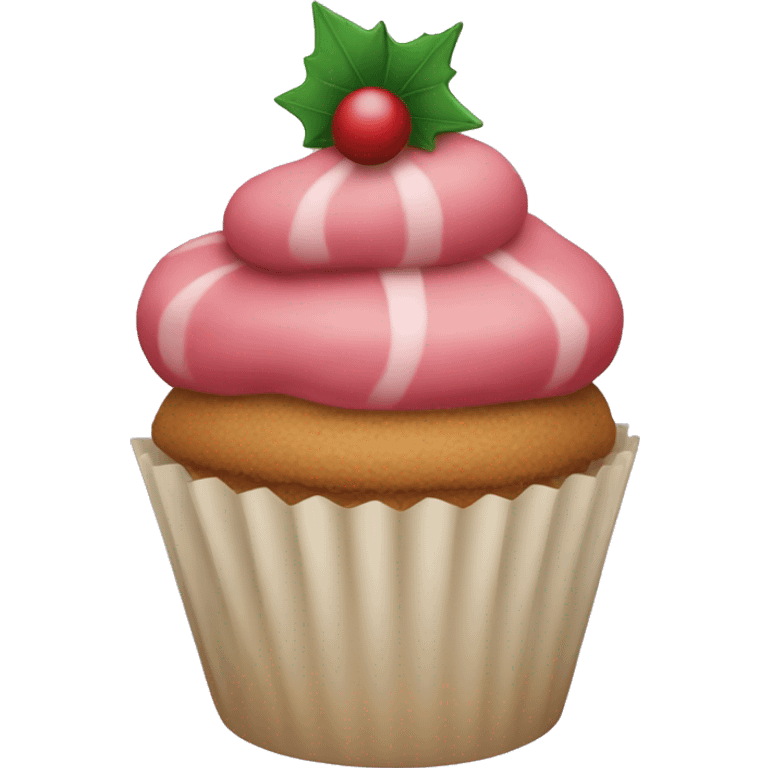 A Christmas cupcake  emoji