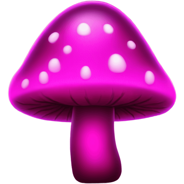 Hot pink sparkly neon glowing mushroom emoji