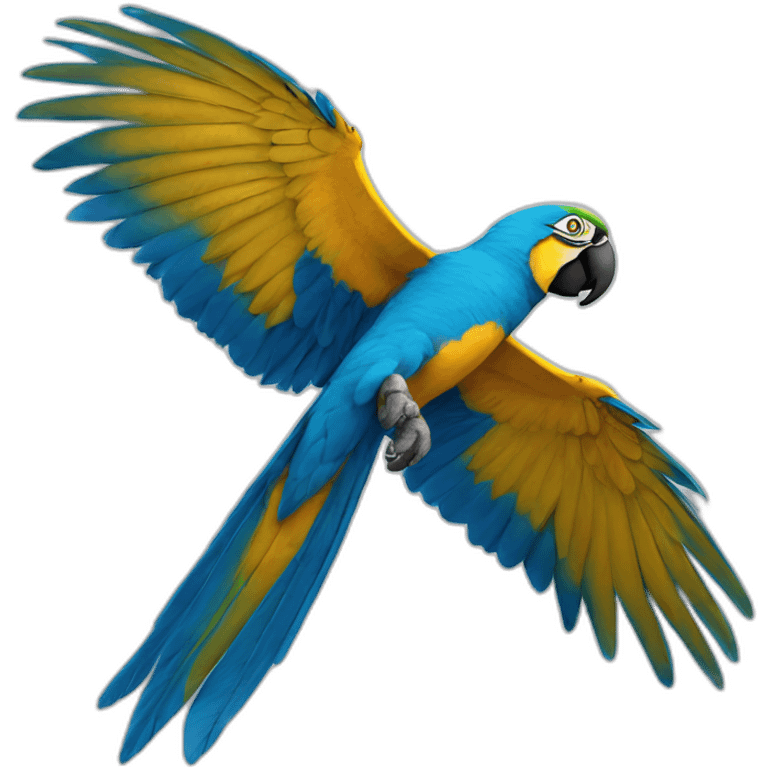 Blue And Gold Macaw Flying emoji