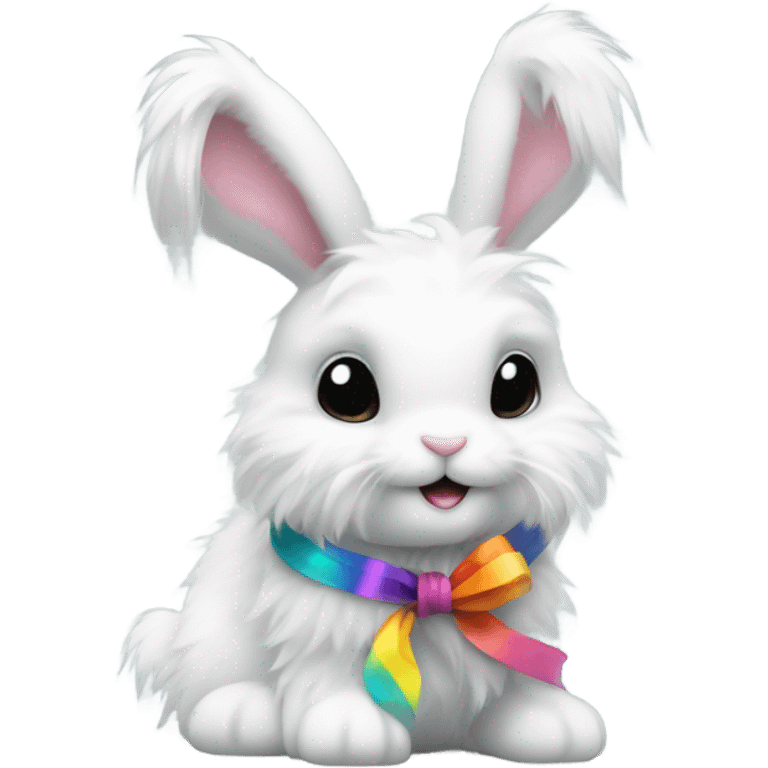 Rabbit and ribbon emoji