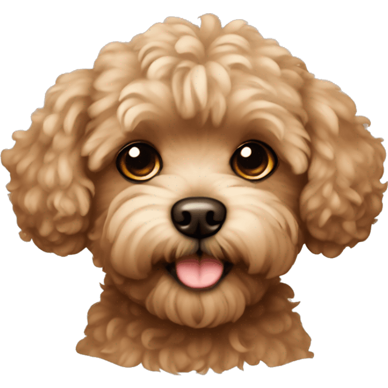 Brown maltipoo dog emoji