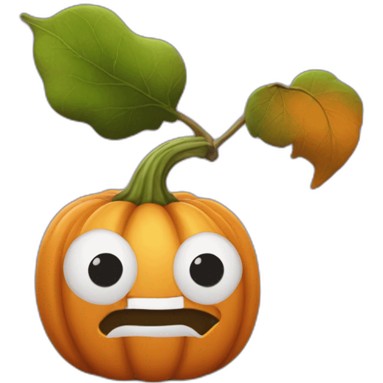 Une citrouille d’Halloween carrée emoji