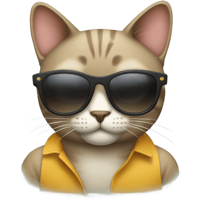 Cat with sunglasses emoji