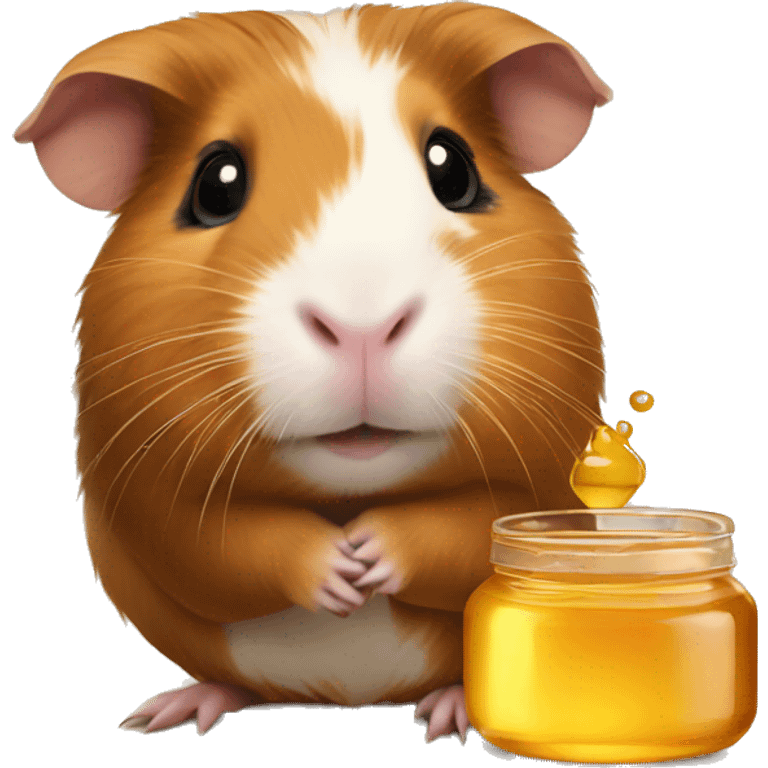 Guinea pig with Honey emoji