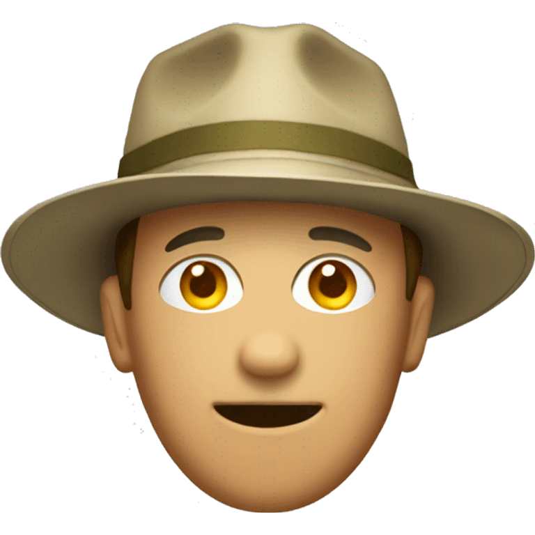 just a safari hat, with no person emoji