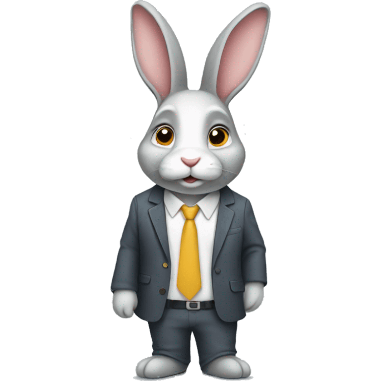 Rabbit dressed for work emoji