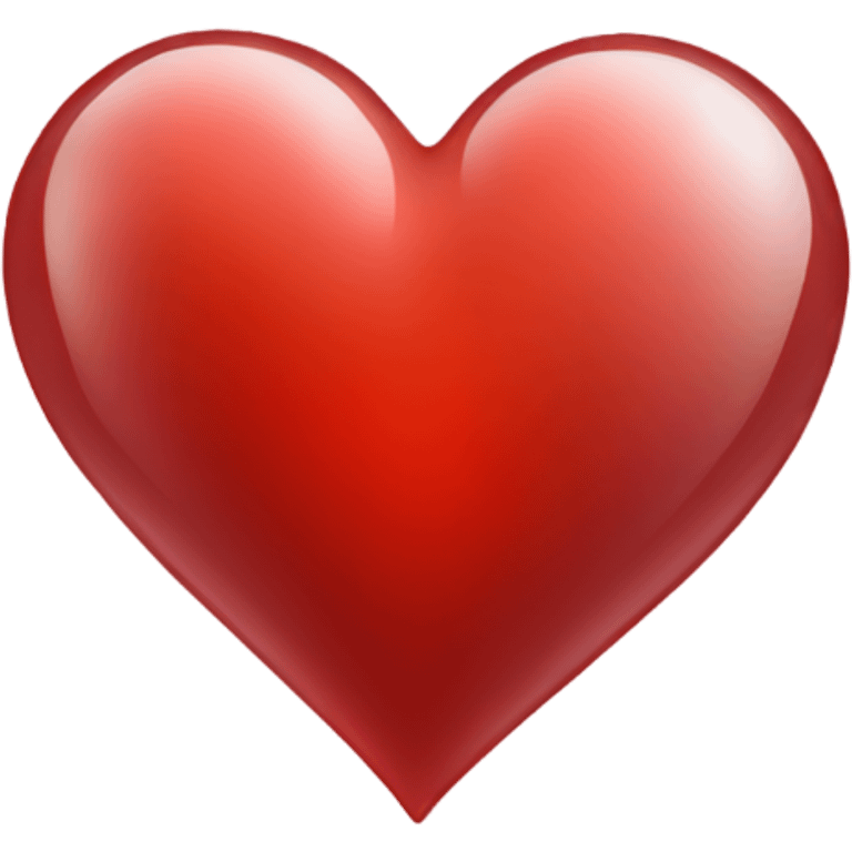 Red transparent clear heart emoji