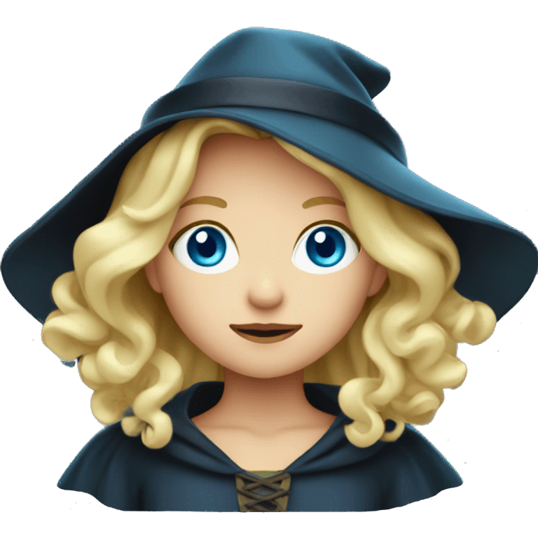 blond girl witch blue eyes emoji