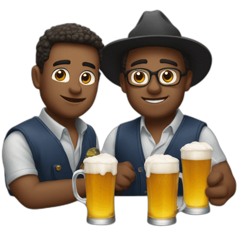 Carl and Karl white   drink beer emoji