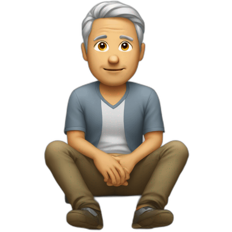 Man sitting pc emoji