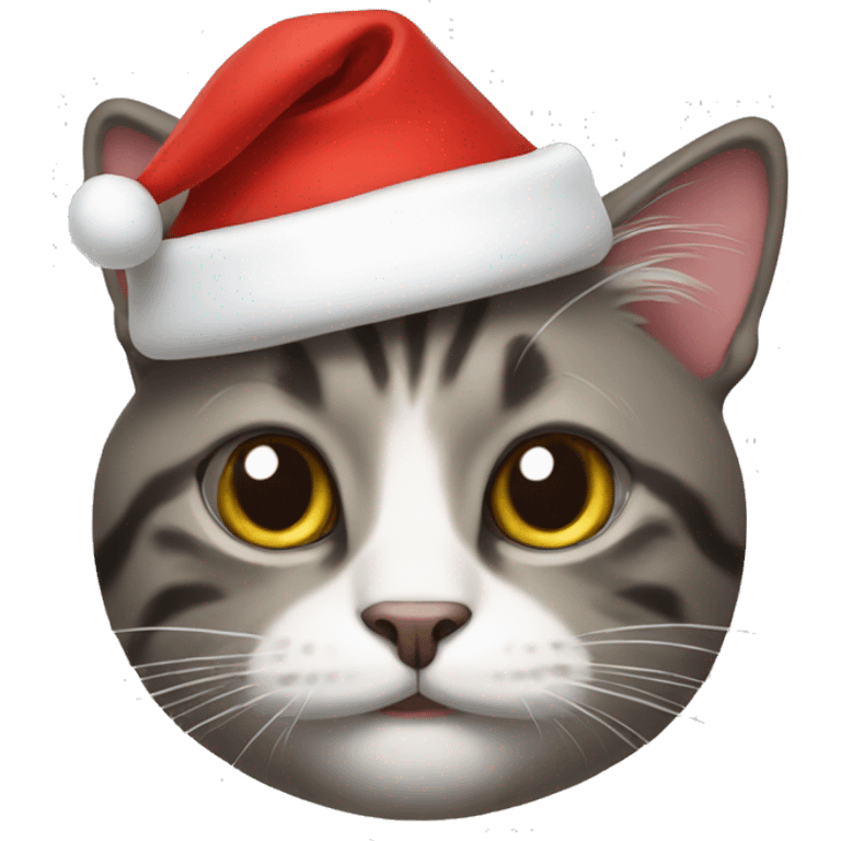 Cat with Christmas hat emoji