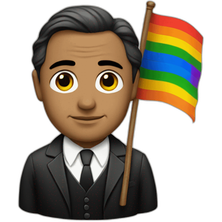 The Godfather with gay pride flag emoji