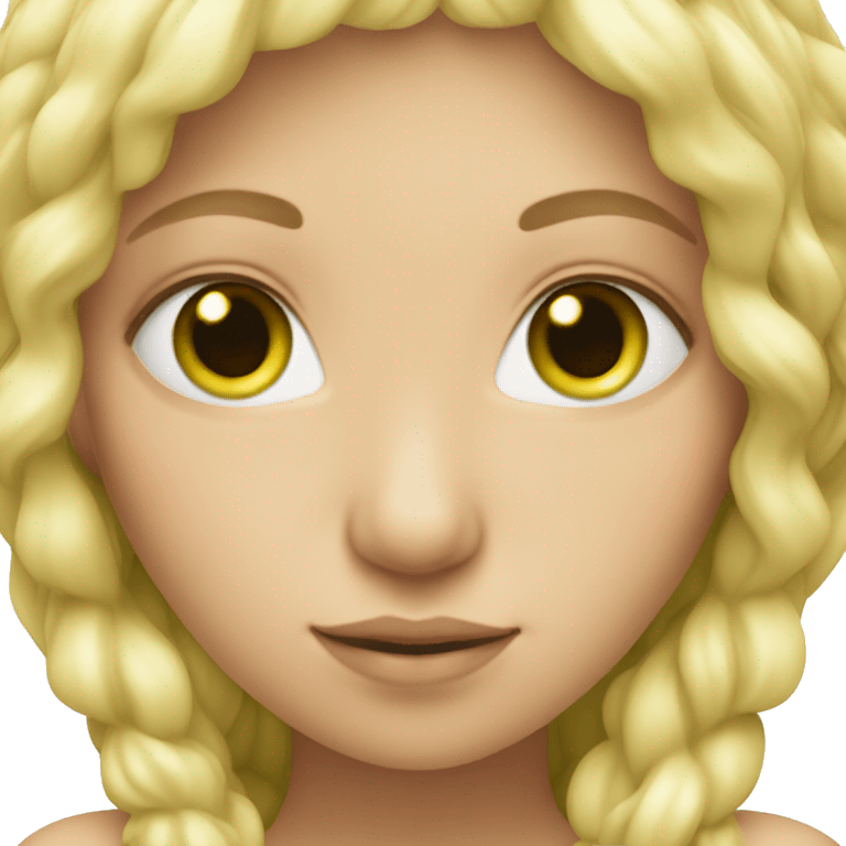 Fairy with blonde hair ,green eyes emoji